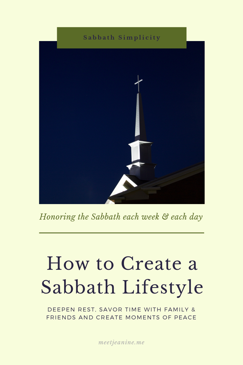 Sabbath rest, Sabbath simplicity